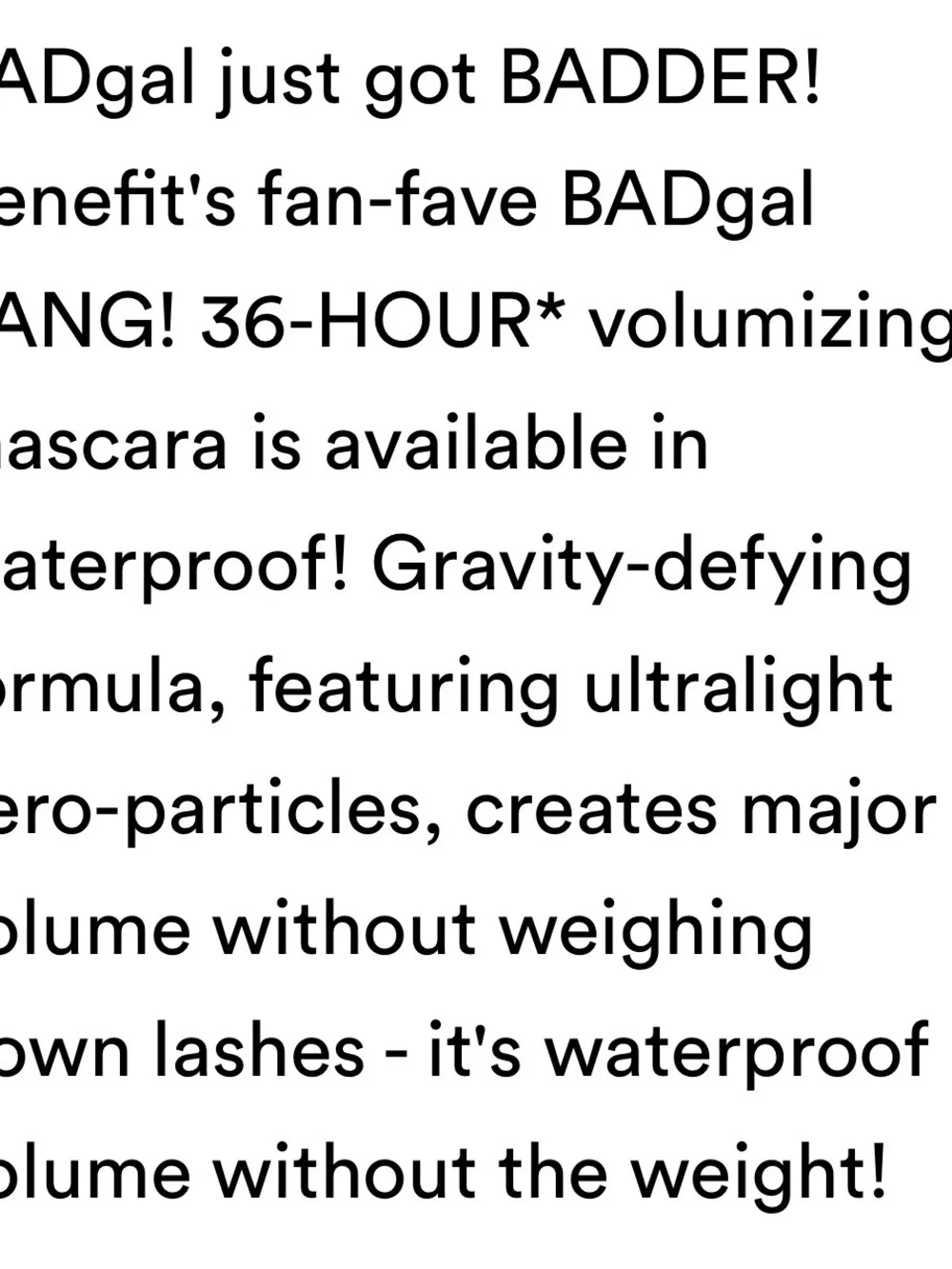 Benefit badgal bang